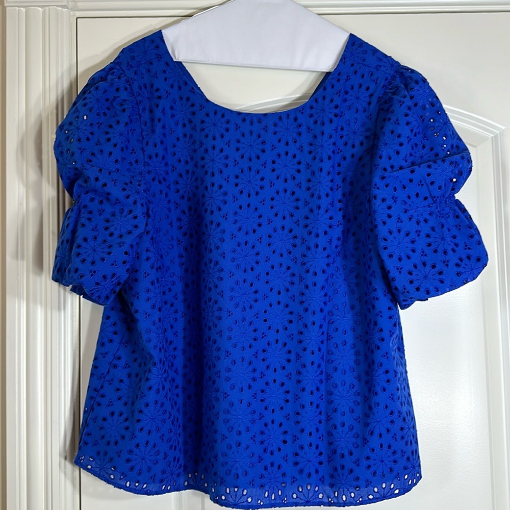 Lilly Pulitzer Eyelet Blue Top XL